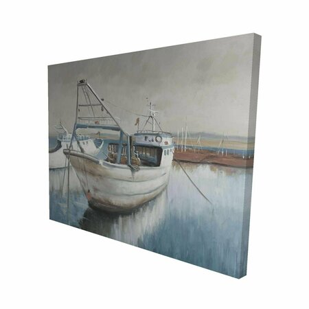 FONDO 16 x 20 in. Fishing Boat Desatured-Print on Canvas FO2792722